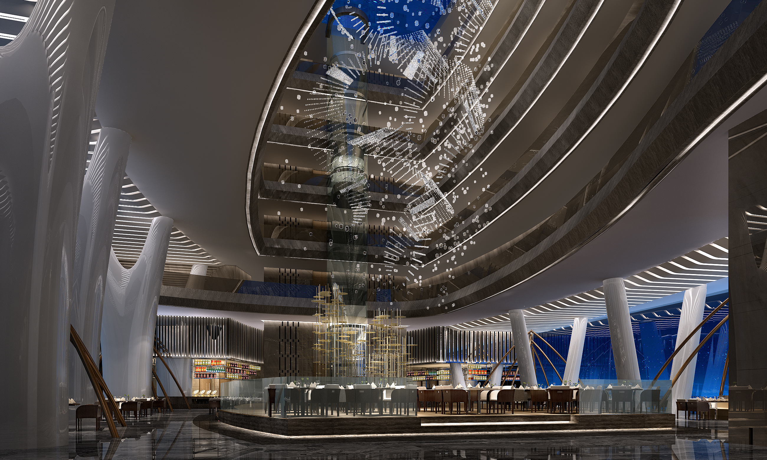 酒店大厅效果图案例