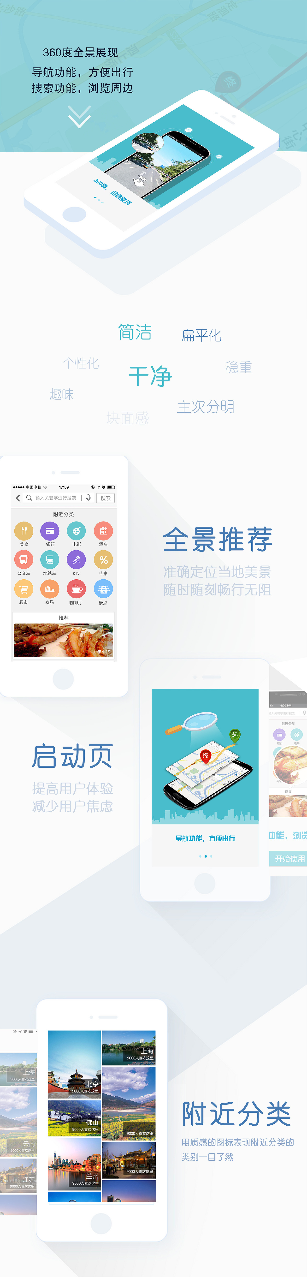 地图产品APP(部分UI界面展示)
需要psd文件的小伙伴记得留言。