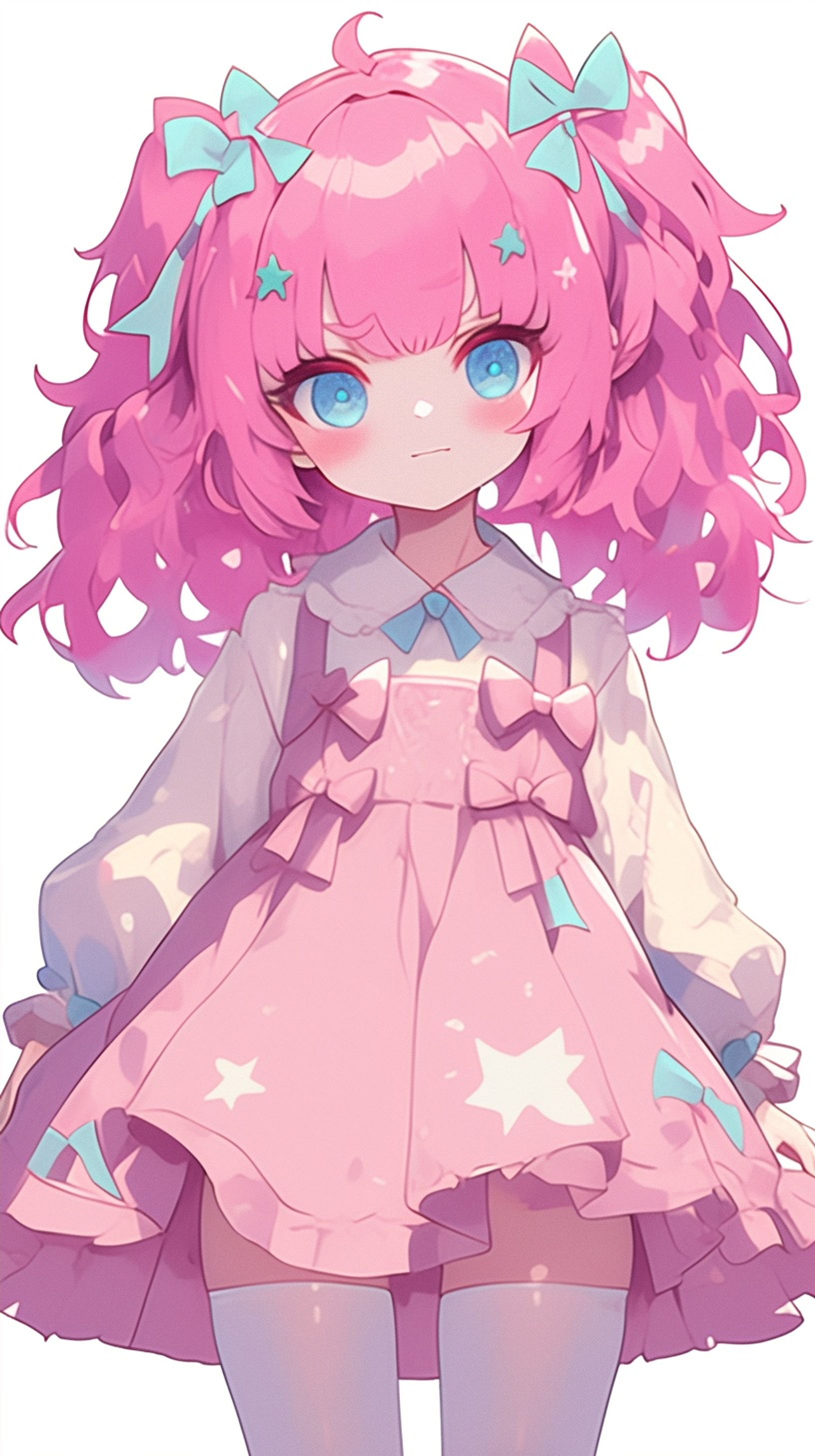 甜美少女粉藍色系貼紙～（圖ZMzcyODk2Mzg4） - AI作品 - 站酷設計師舞蘭逍原創(chuàng)素材 - 站酷ZCOOL