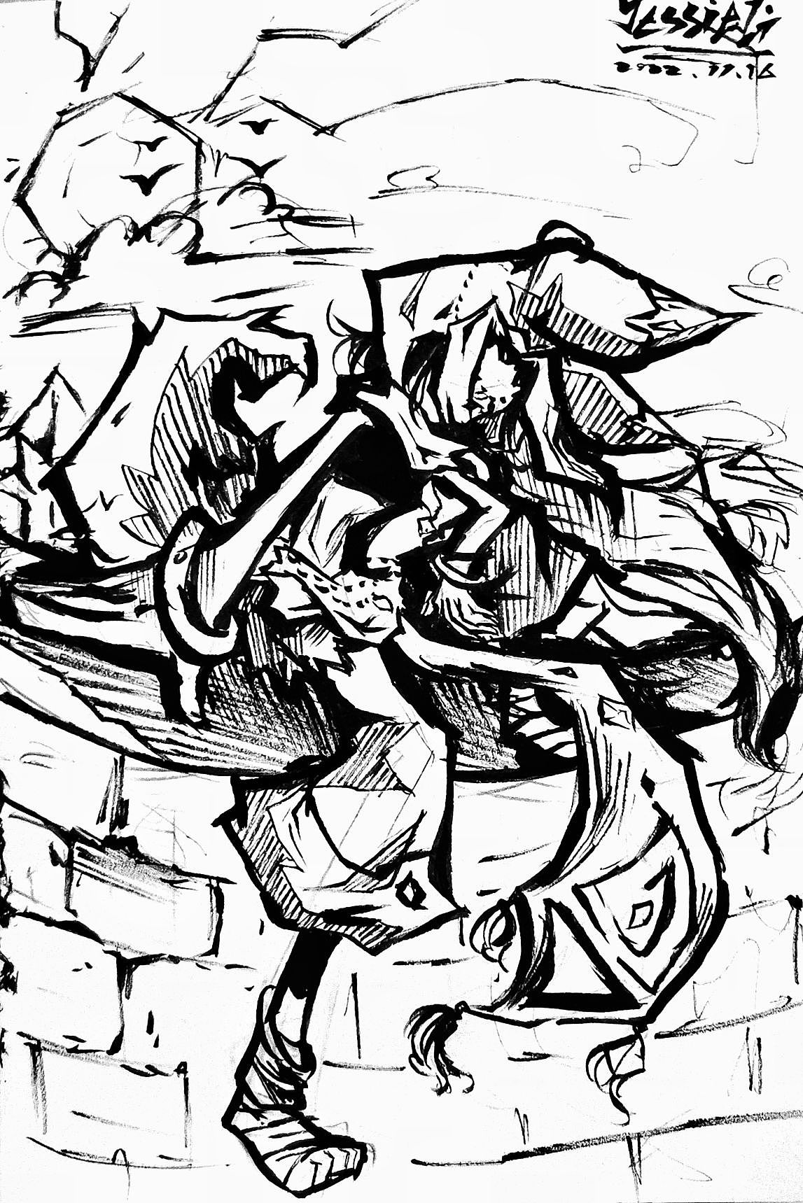 2022人物设计黑白篇