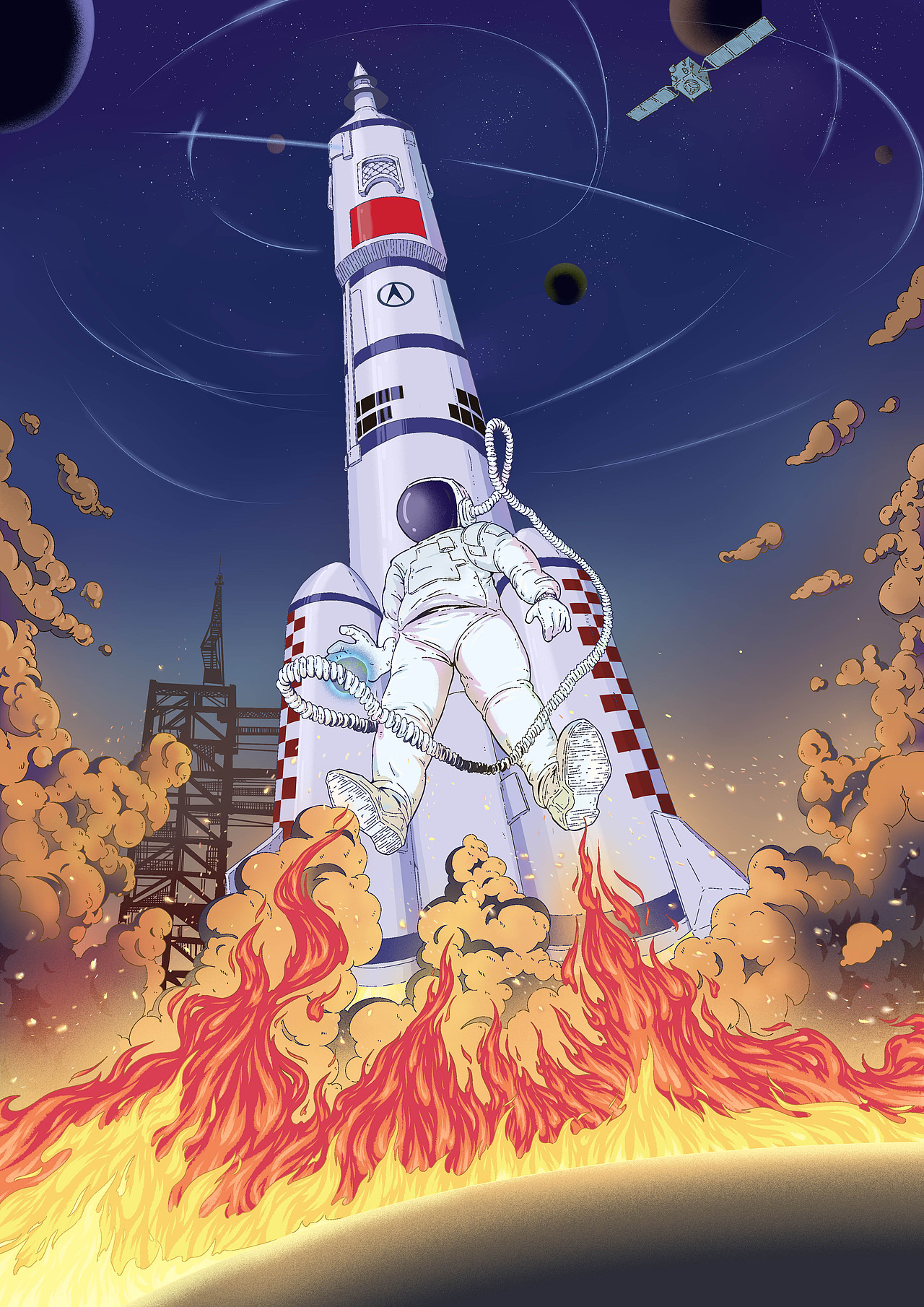 中国航天日（图ZMjczMDEzNjIw） - 商业插画 - 站酷设计师南瓜慕斯原创素材 - 站酷ZCOOL