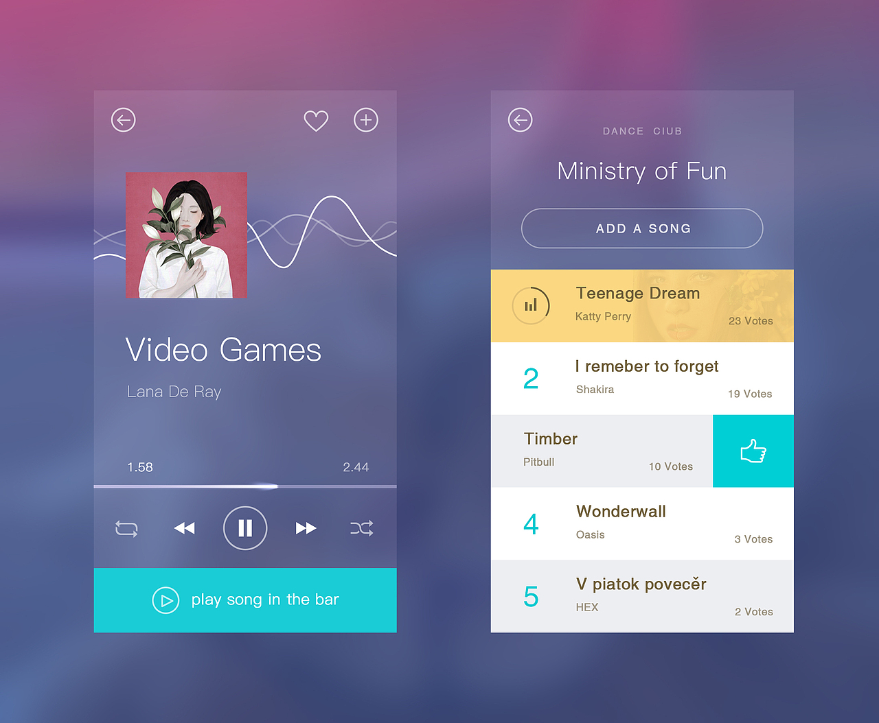音乐播放界面（图ZNjE0NzEwMjA=） - APP界面 - 站酷设计师林萌C原创素材 - 站酷ZCOOL