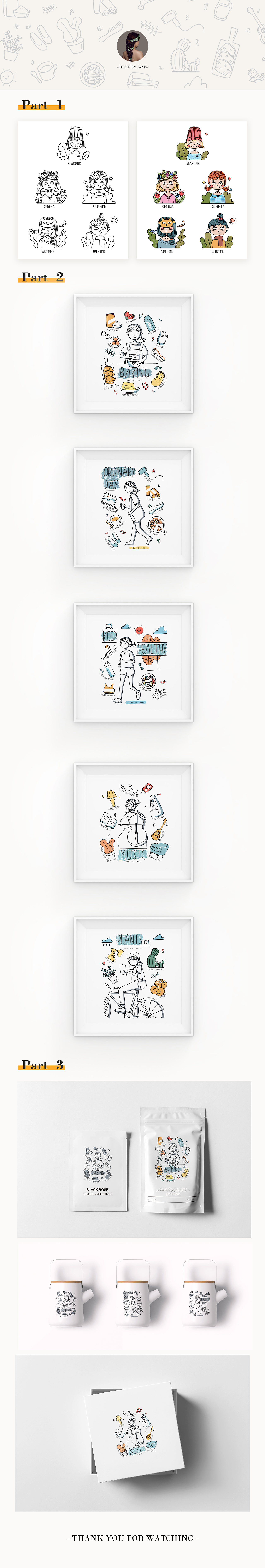 涂鸦小练习（图ZMTMzNzczNzA4） - 新锐潮流插画 - 站酷设计师Jane567原创素材 - 站酷ZCOOL