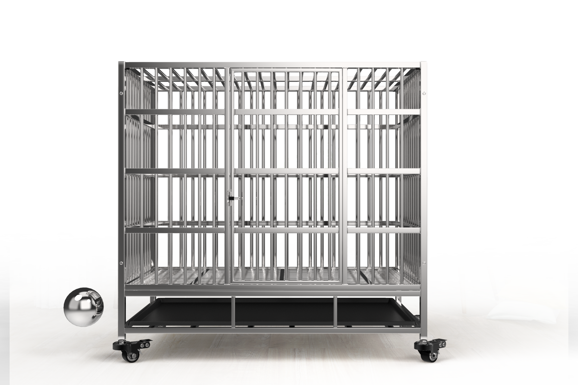 宠物不锈钢笼子建模渲染
