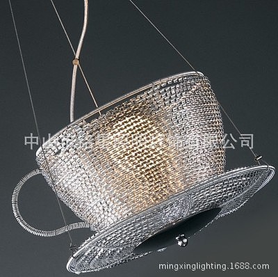 咖啡杯铝线编织艺术吊饰   铭星灯饰工厂  专业定制