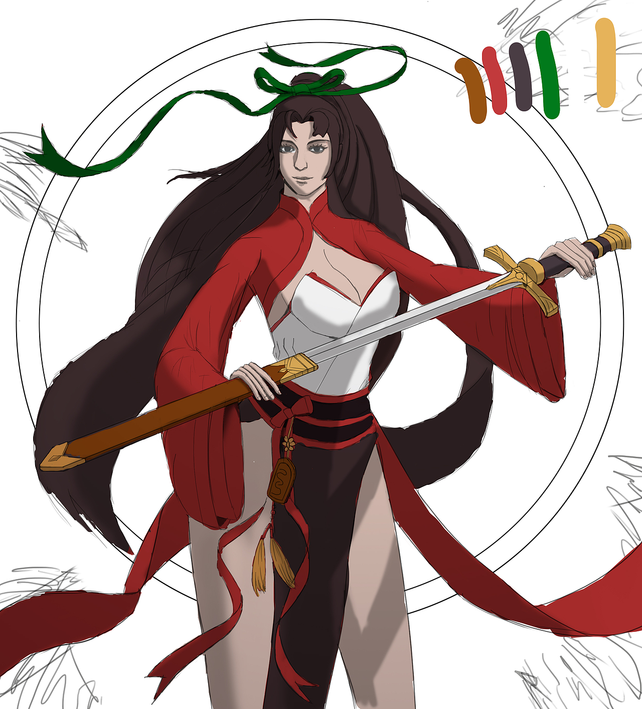 20190320庭院女剑,立帖誓从此多练习,想到立刻行动