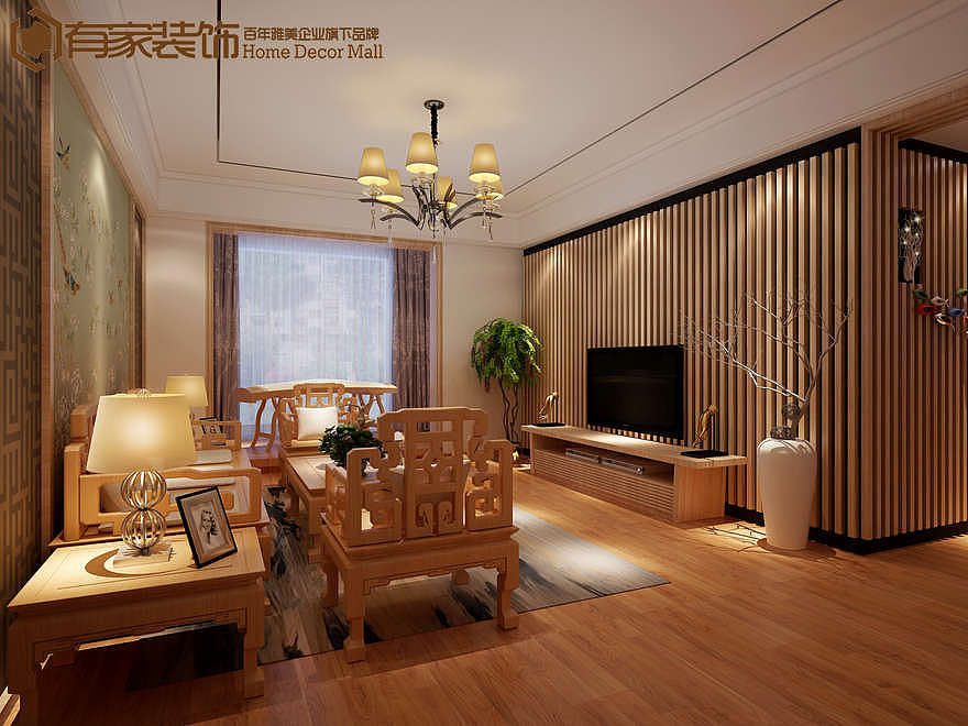 厦门宁宝世家105平三房欧式装修效果图