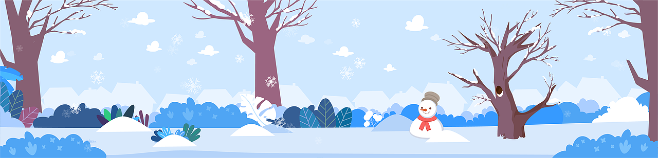 季节扁平风插画