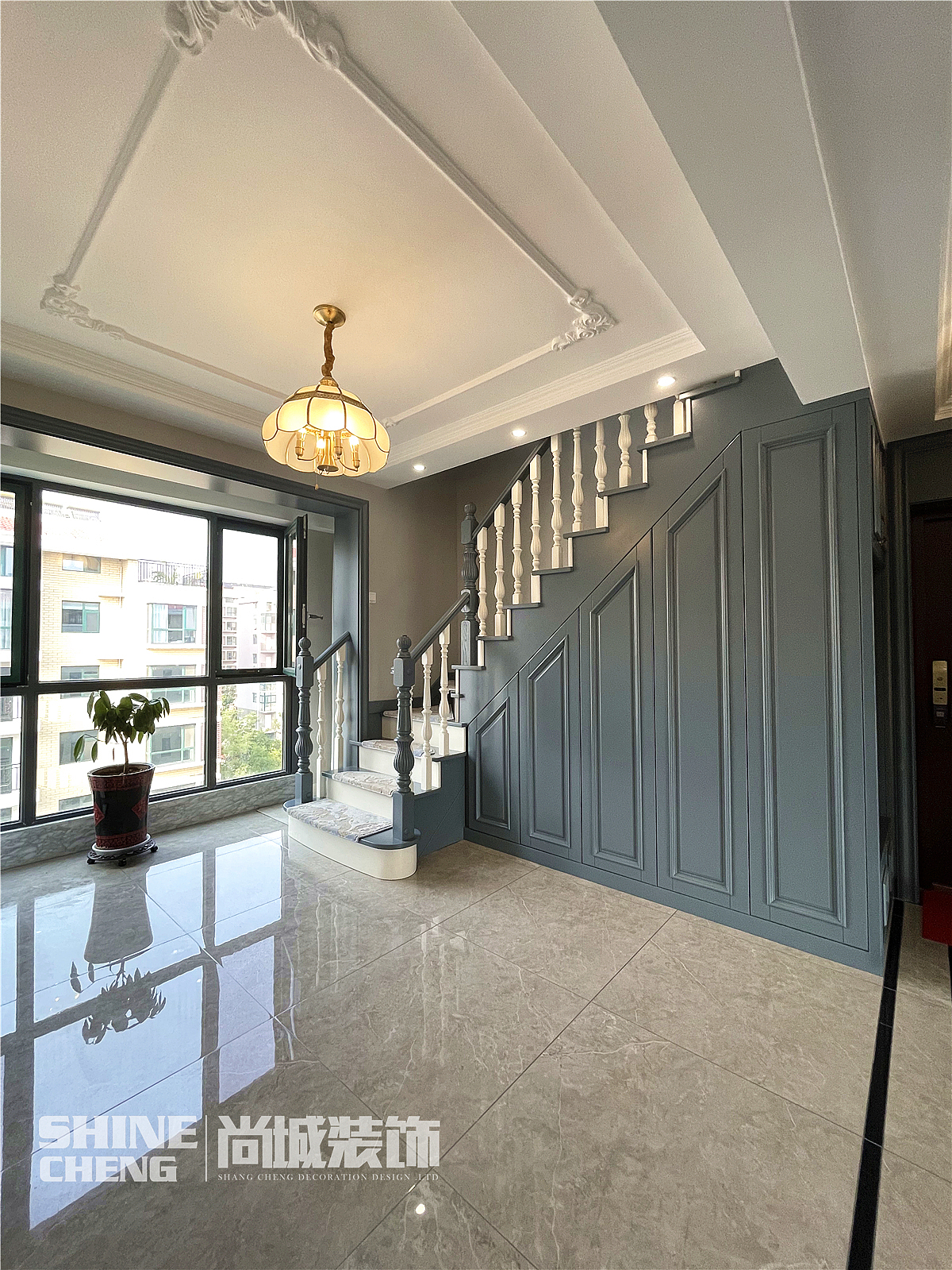 泰安三合御都350平现代美式风格装修设计实景案例