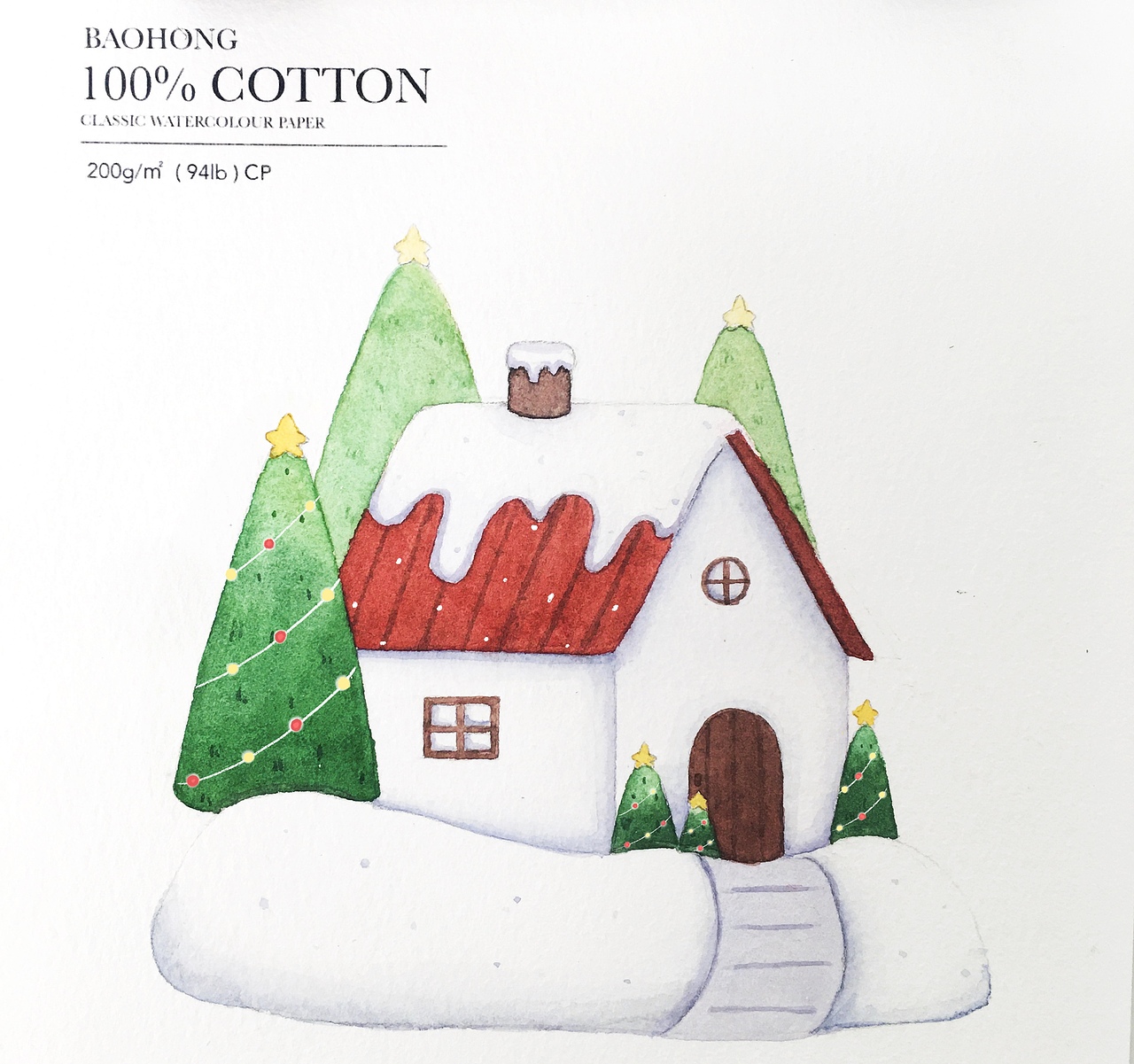 水彩手绘圣诞节主题插画（图ZMjgxODU0ODA0） - 创作习作 - 站酷设计师慕兰插画原创素材 - 站酷ZCOOL