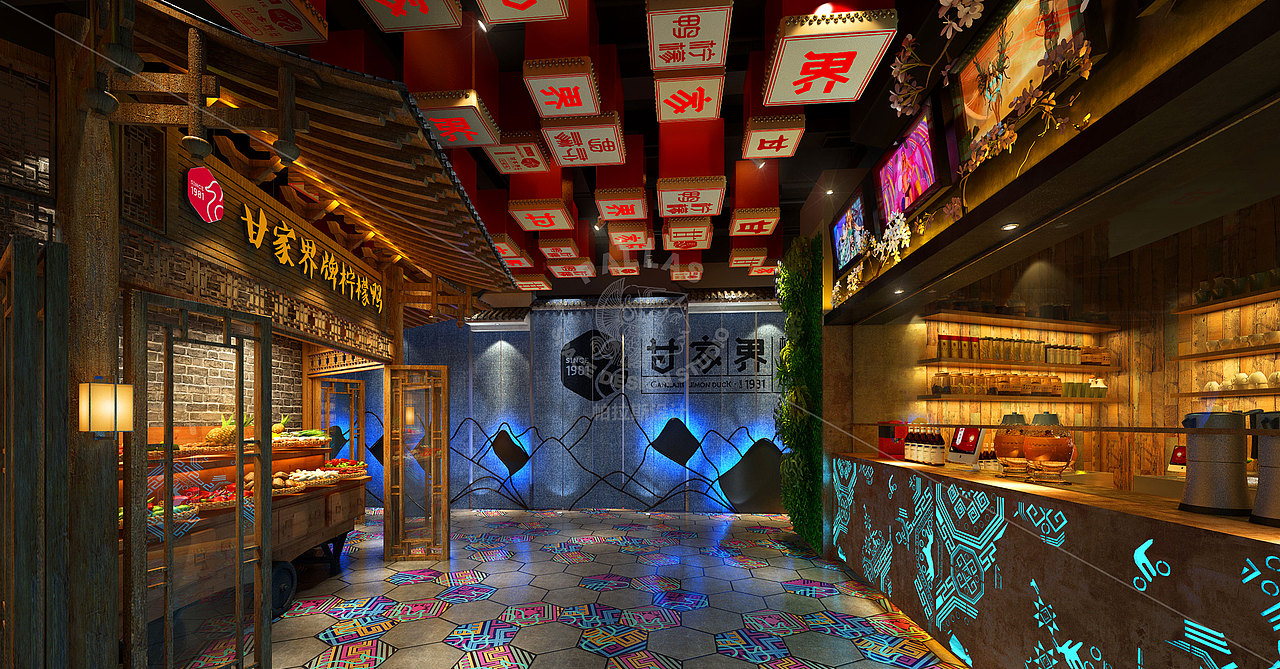 餐饮全案设计——甘家界（图ZMTI0MzE3MTA0） - 家装设计 - 站酷设计师帕拉斯餐饮设计原创素材 - 站酷ZCOOL