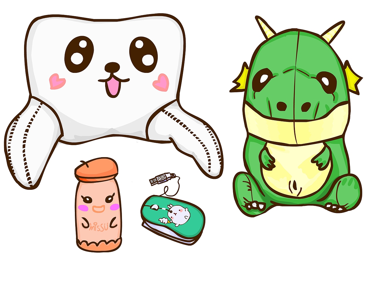 生活小物品（图ZMjY3ODY4MDQ=） - 单幅漫画 - 站酷设计师口丫原创素材 - 站酷ZCOOL