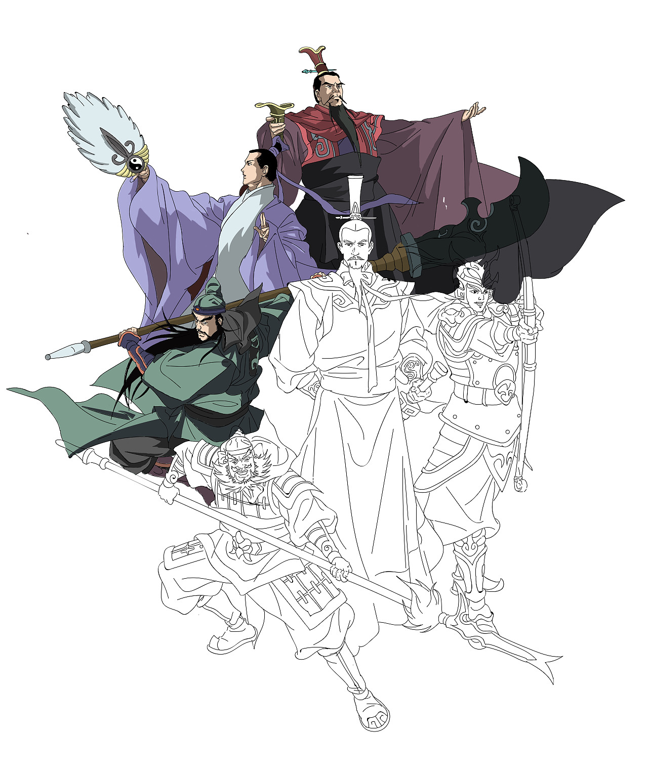 三国演义|插画|商业插画|自由品牌设计师 - 临摹作品 - 站酷 (zcool)