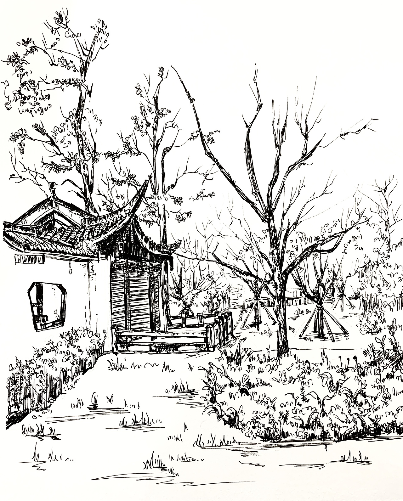 宅家速涂的风景速写|纯艺术|绘画|阿东子_原创作品-站酷(zcool)