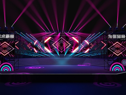 陕西大学生文化艺术节舞美设计及氛围包装