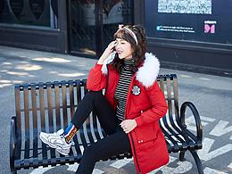 MO2摩图模特外景电商羽绒服平面照片拍摄