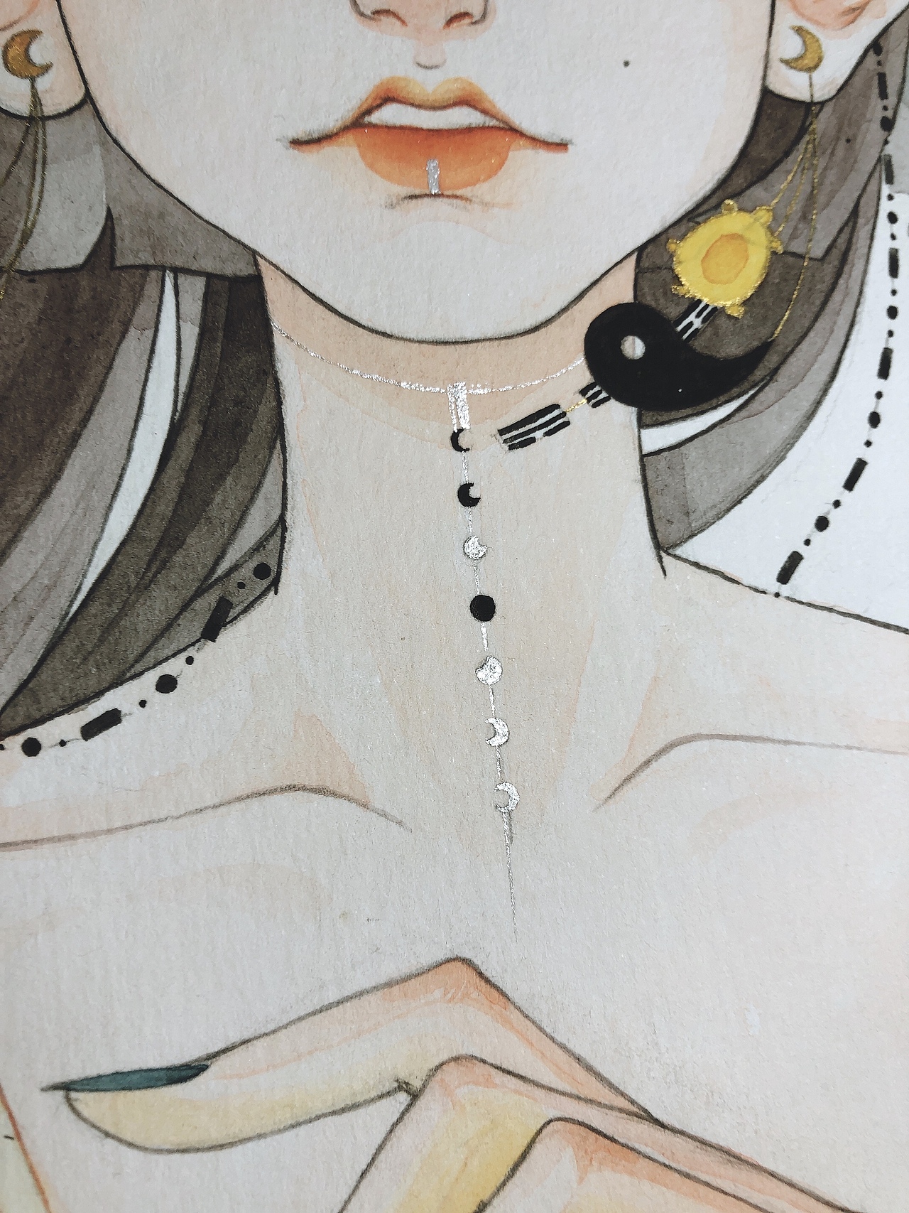 「竹,花,烟,月」