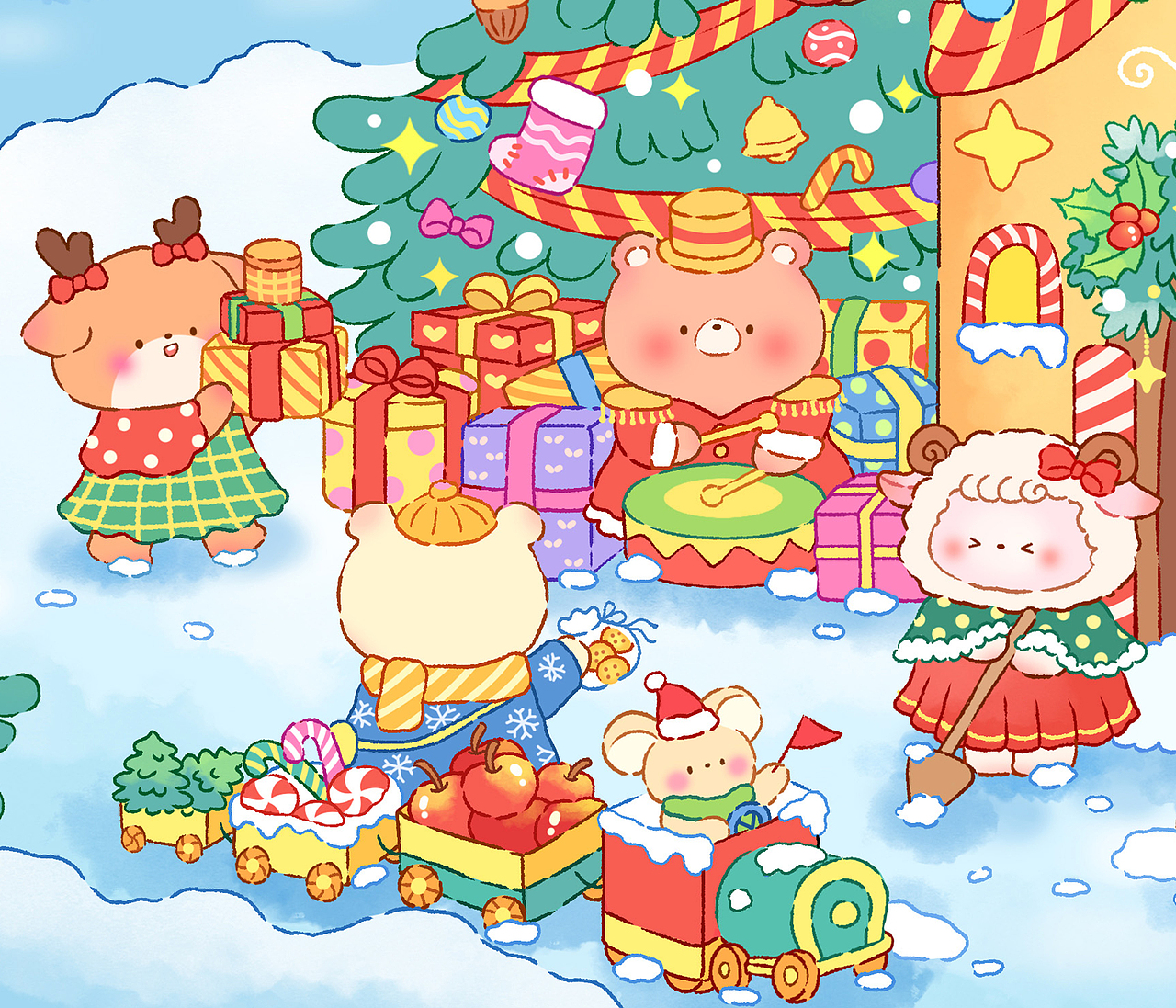 圣诞小屋｜治愈系插画（图ZMzc5ODgyMjQ0） - 商业插画 - 站酷设计师插画师塔里原创素材 - 站酷ZCOOL