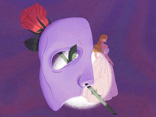 书籍插图 芝士派广播剧系列《歌剧魅影》插画-商业插画4805370桔皮吉2