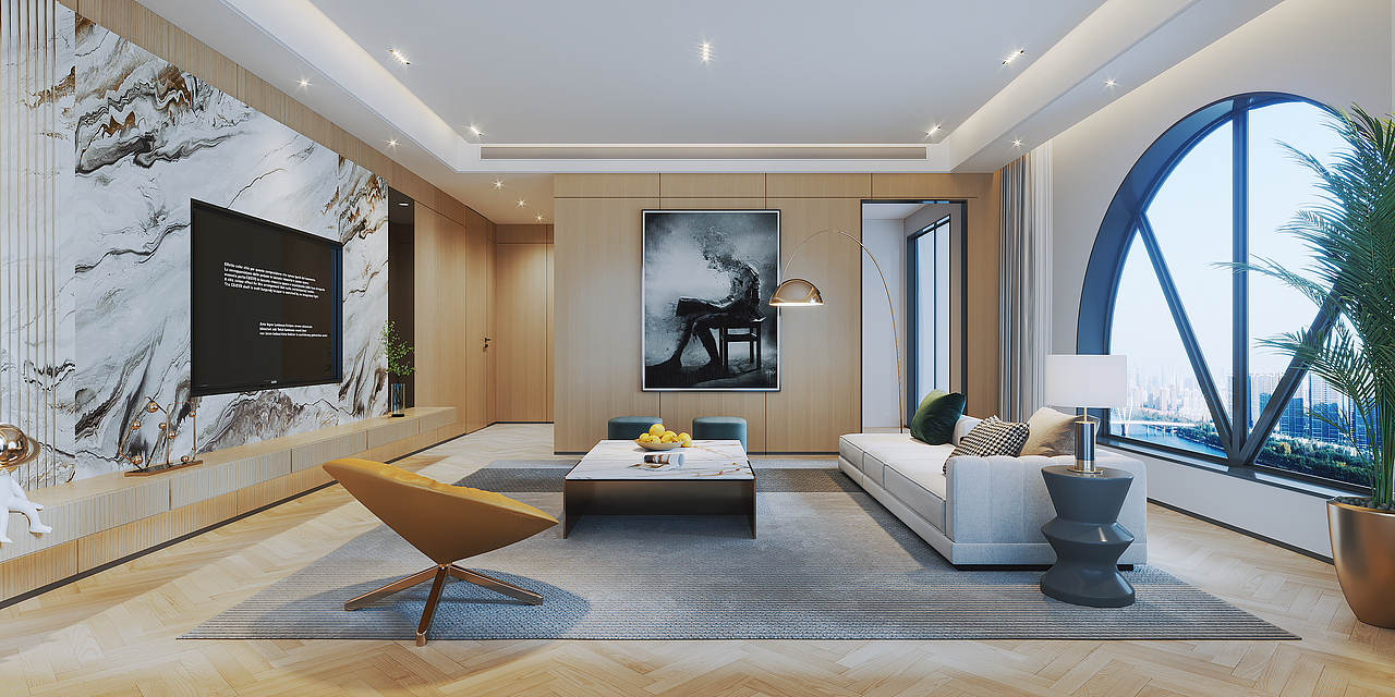 别墅:会客室:主卧:空间