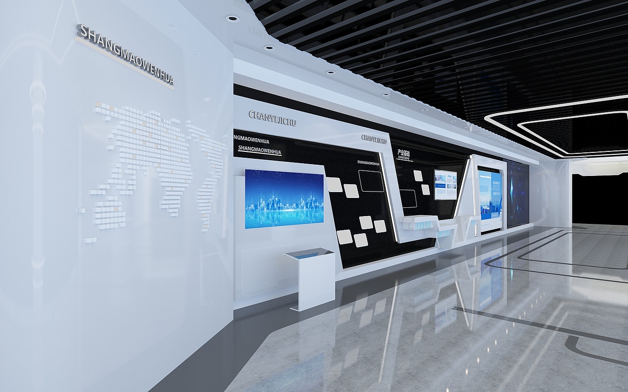 展厅走廊（图ZMjE0OTI1MjU2） - 展陈设计 - 站酷设计师躲雨的青蛙原创素材 - 站酷ZCOOL