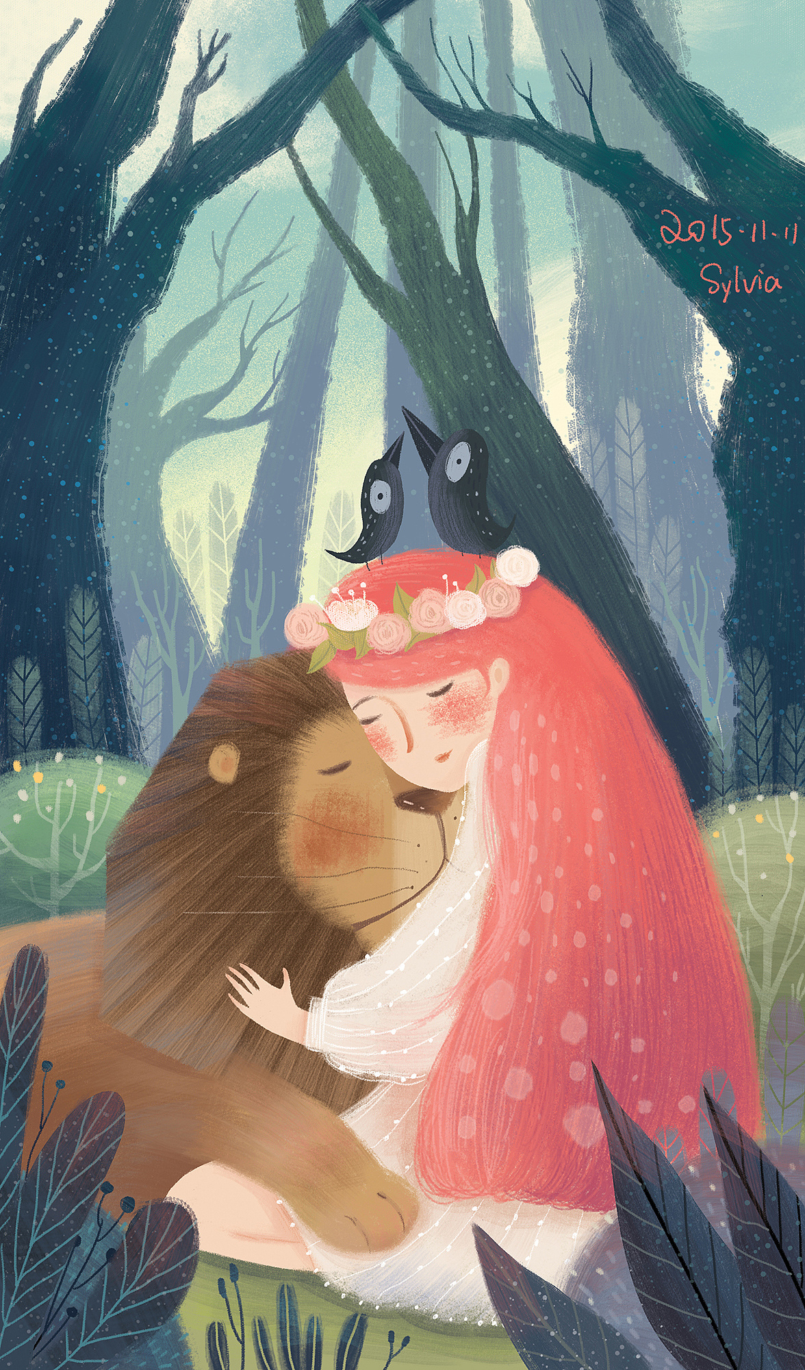 塔罗牌-力量|插画|商业插画|韩白白sylvia - 原创作品 - 站酷 (zcool)