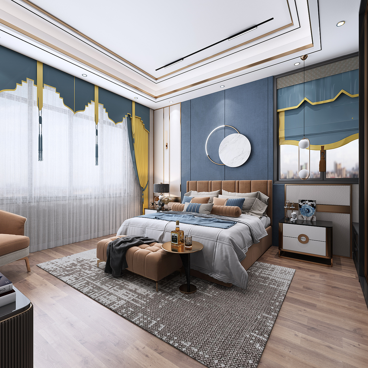 新中式平层全屋效果图（图ZMjI3MTQ1MzY0） - 家装设计 - 站酷设计师陈轩15956513871原创素材 - 站酷ZCOOL