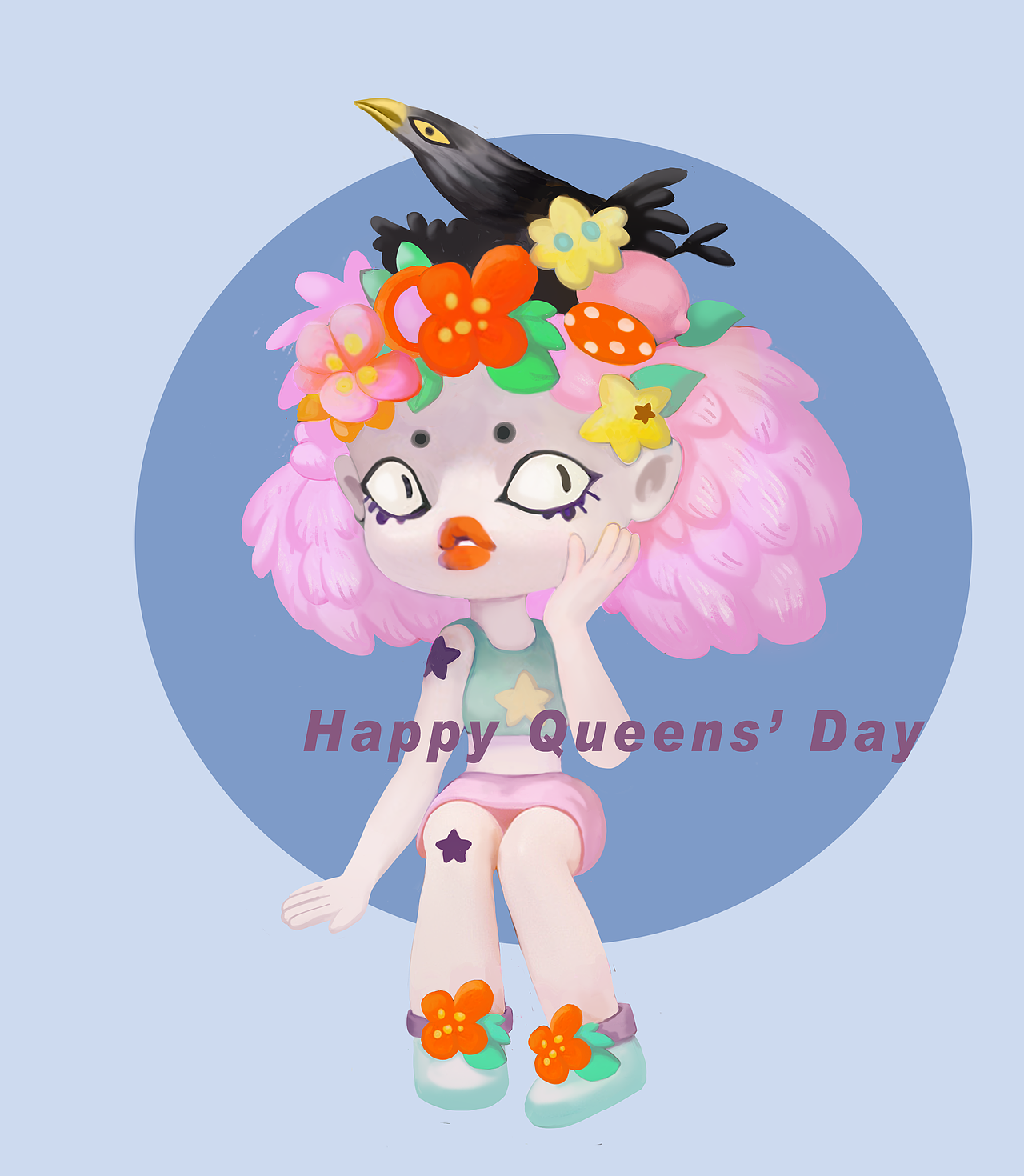 女王節(jié)快樂! Happy Queen's Day!（圖ZMjQ1Nzc2MDEy） - 創(chuàng)作習(xí)作 - 站酷設(shè)計師Lap貓頭鷹原創(chuàng)素材 - 站酷ZCOOL