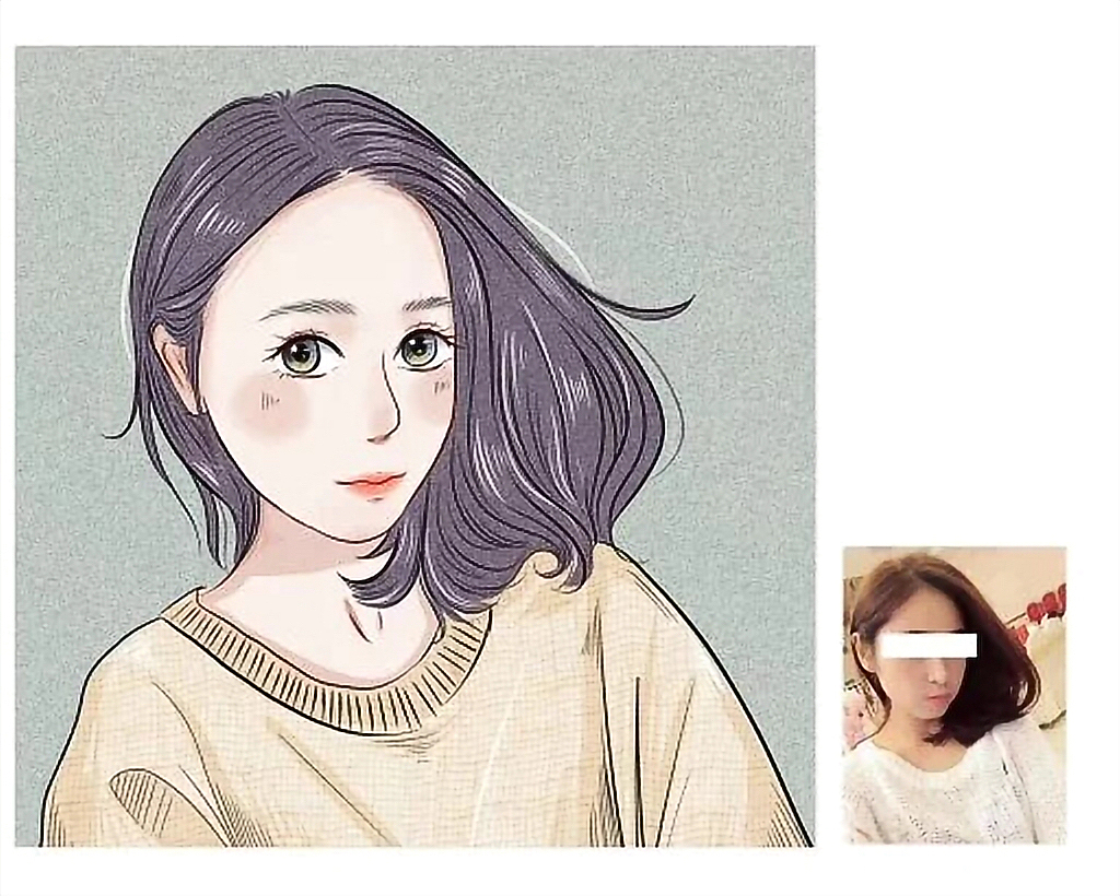 手绘复古头像。（图ZOTkxOTQxMTY=） - 绘画 - 站酷设计师原味rui原创素材 - 站酷ZCOOL