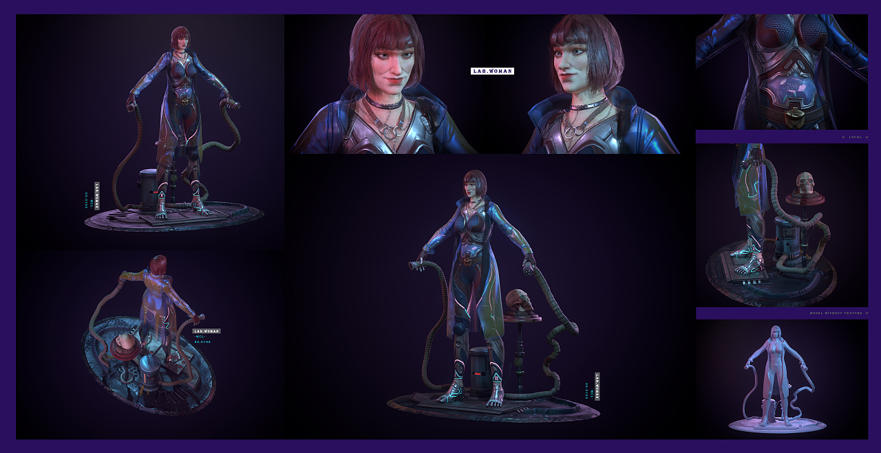 LAB.woman 三维角色模型设计（图ZMjAxODg1Mjc2） - 人物/生物 - 站酷设计师wuzhangrou原创素材 - 站酷ZCOOL