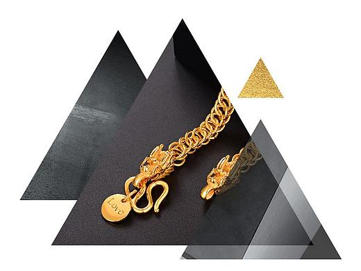 霸气王者风范老板链双龙头项链