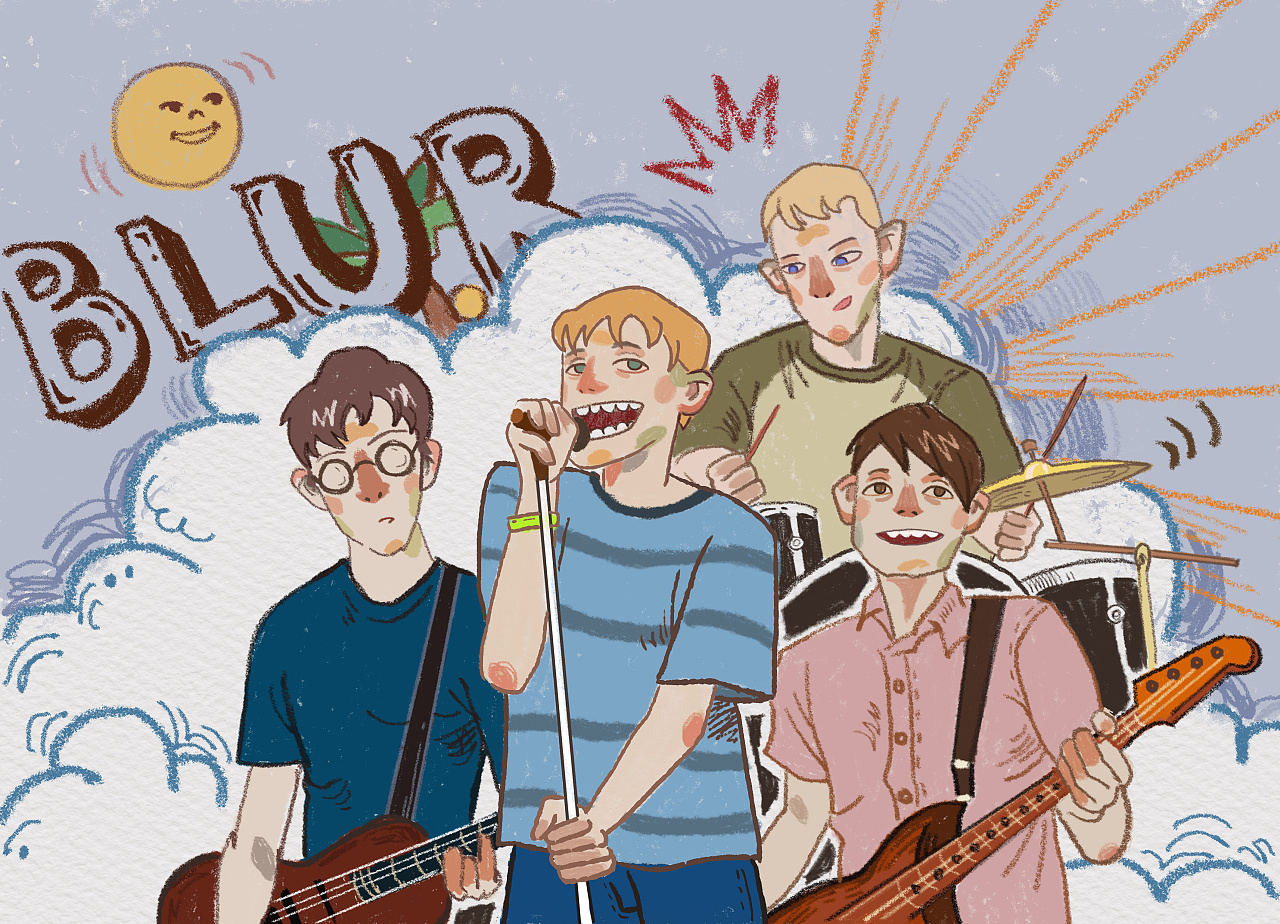 英伦摇滚blur|插画|涂鸦/潮流|leelii - 原创作品 - 站酷 (zcool)