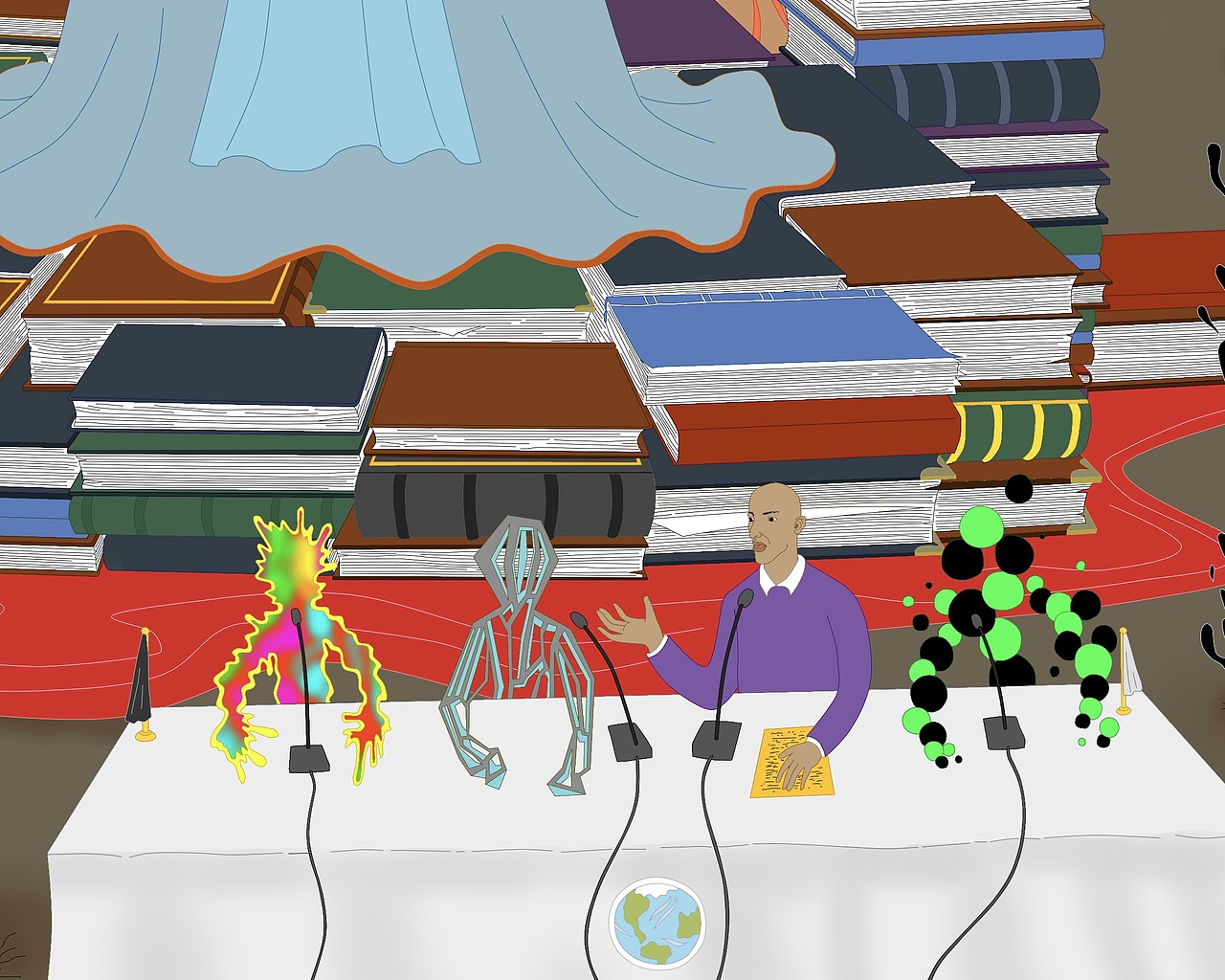 《看不见的手》（图ZMTk0ODM0ODYw） - 新锐潮流插画 - 站酷设计师光閤作用原创素材 - 站酷ZCOOL