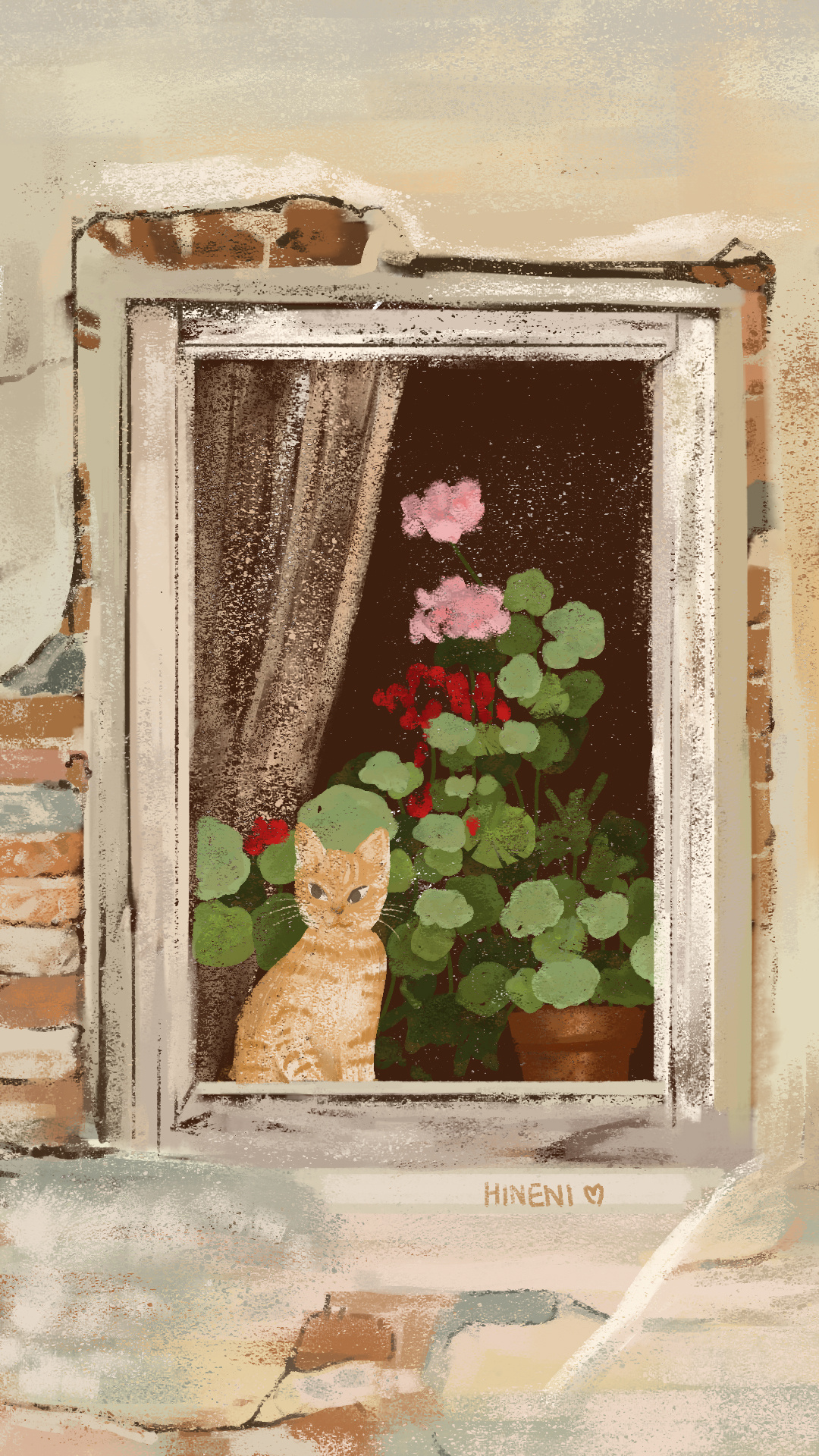 窗户小景|插画|插画习作|hineni烧饼 - 原创作品 - 站酷 (zcool)
