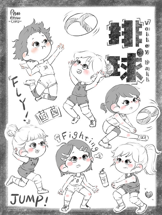 动态练习｜运动篇（图ZMzU3NjY2MTIw） - 儿童插画 - 站酷设计师潘二虎chu原创素材 - 站酷ZCOOL