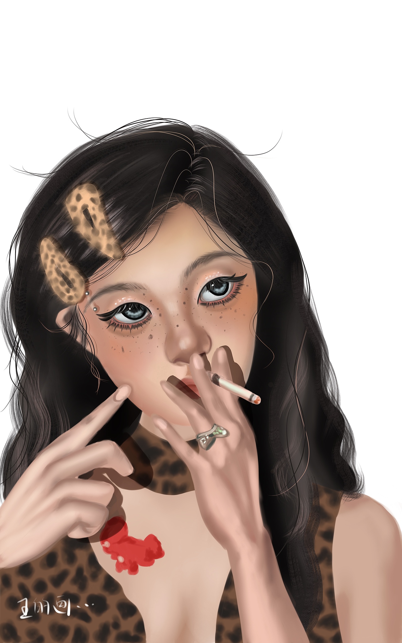 伪厚涂写实风头像~