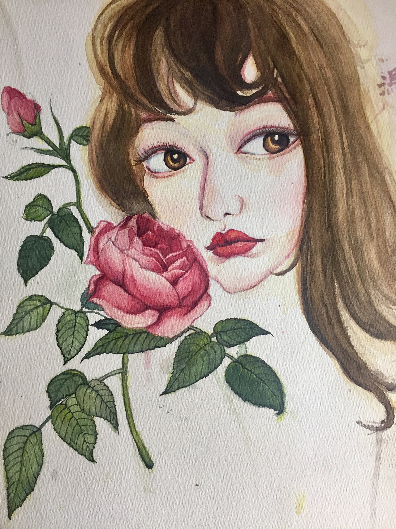 手绘习作·日系玫瑰少女风·vivi·八木arisa
