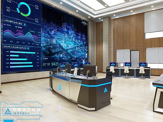 巧夺天工科技操作台-综治中心-太空科技风整装解决方案 