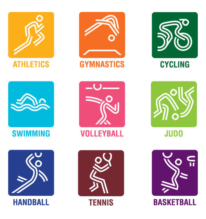 奥运小人运动图标图片