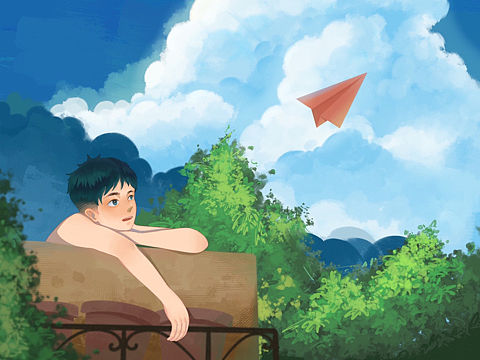 这只纸飞机送给你