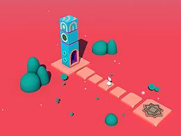 C4D练习-纪念碑谷