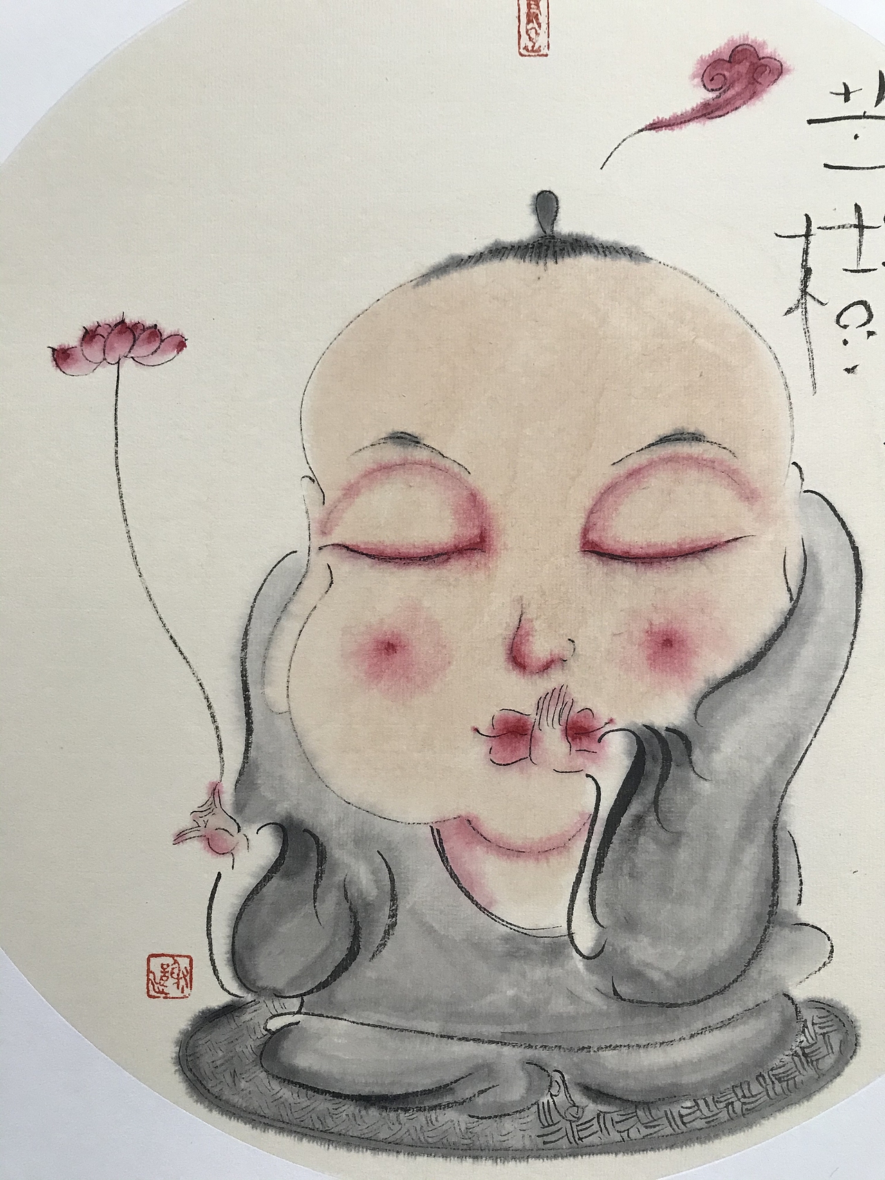 禅意人物（图ZMjAzNzc1NzM2） - 绘画 - 站酷设计师画禅禅画原创素材 - 站酷ZCOOL