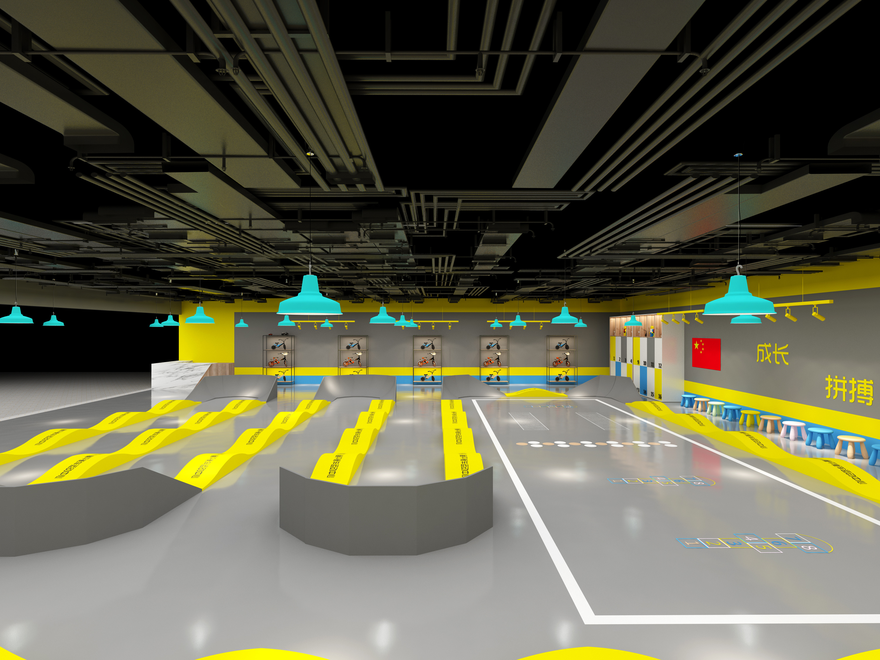 cogkids悟空儿童平衡车成长中心效果图