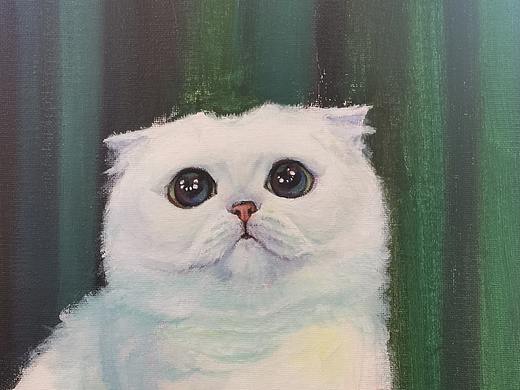 丙烯作品《桃酥》