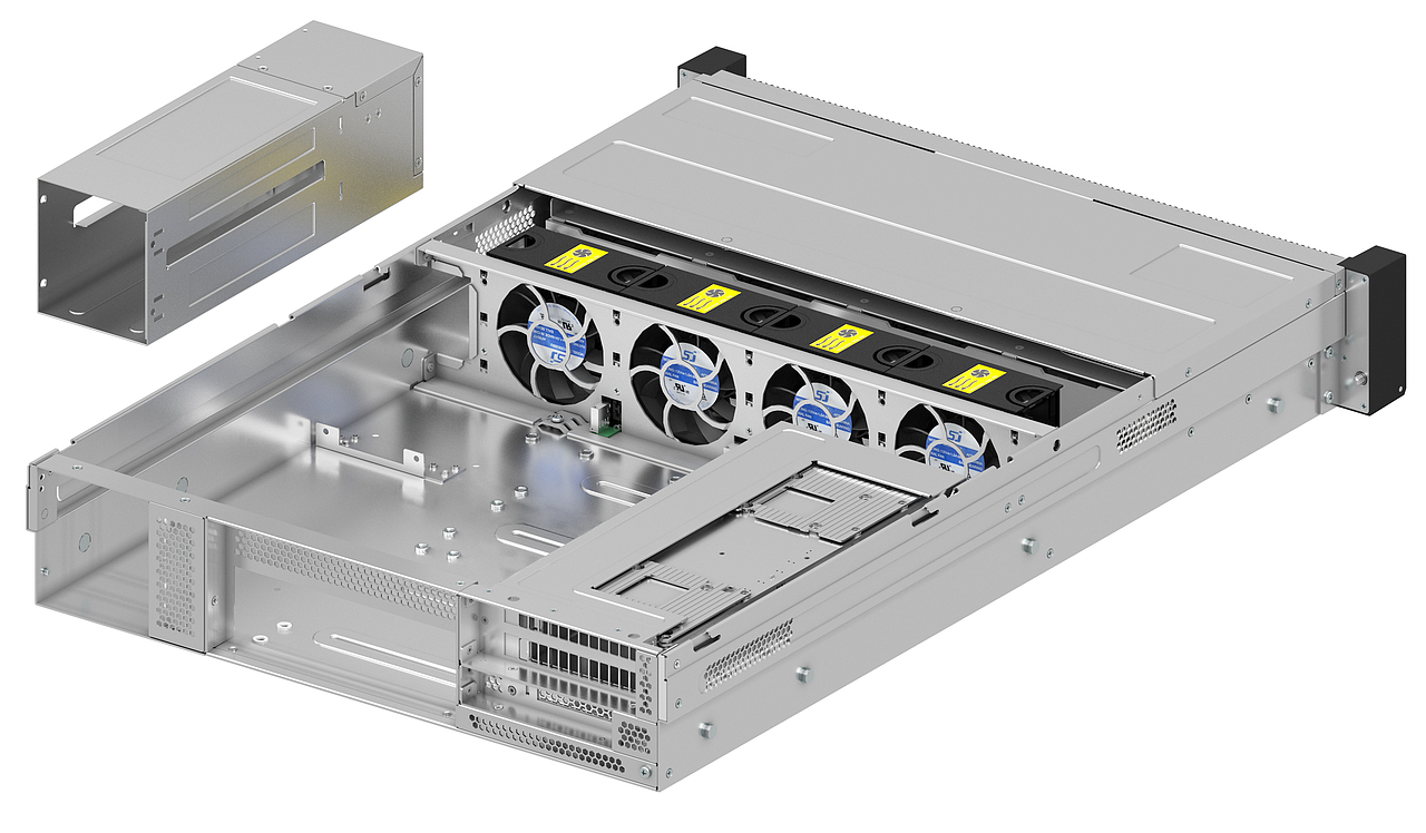 服务器机箱(单品渲染+导轨3d视频安装+场景)