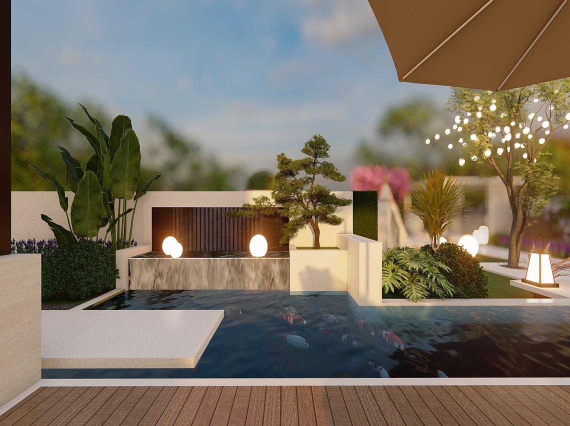 现代庭院景观SU模型下载（图ZMzEyMTY0Mjcy） - 景观设计 - 站酷设计师素模网原创素材 - 站酷ZCOOL