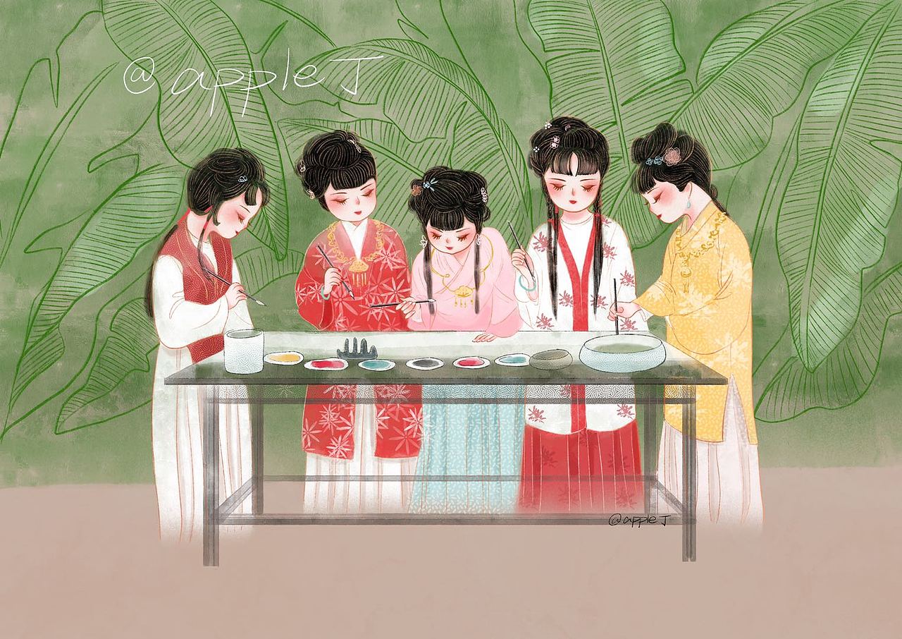 原创中国风插画🏮红楼梦🏮女子图鉴