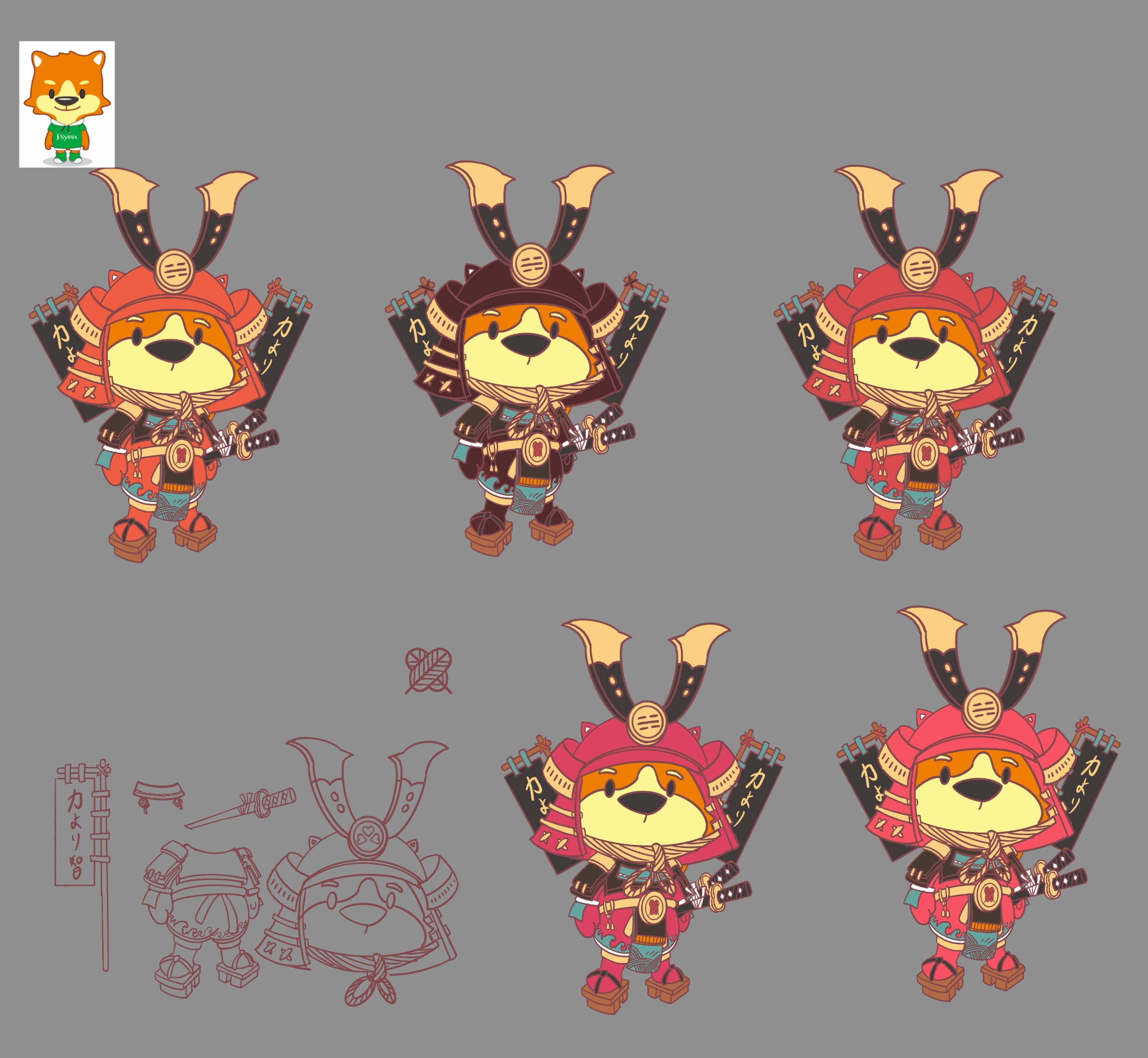 如何设计品牌ip形象日本武士形象玩具