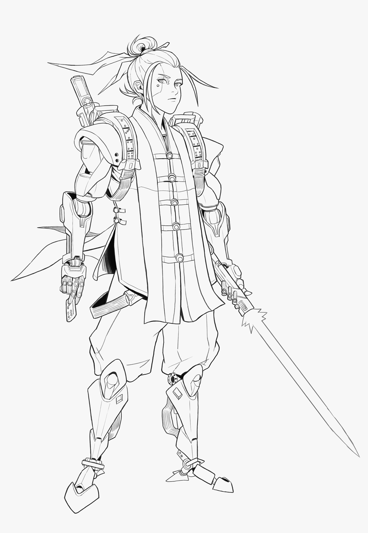 黑金赌城七人众渲染图及线稿