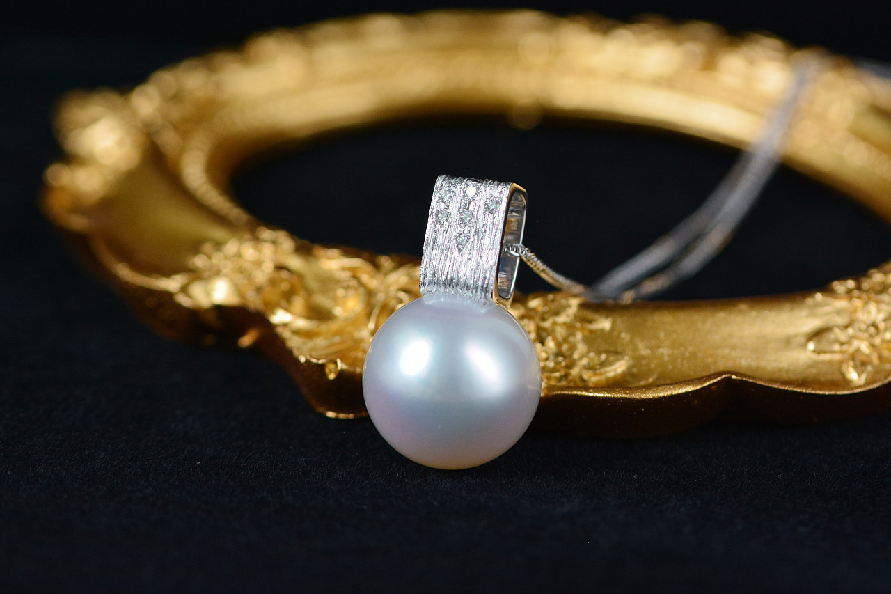 设计师作品|一点心意珍珠吊坠|手工艺|首饰设计|天使原创珠宝设计